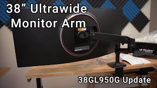 Ultrawide Monitor Arm Review amp Update  AmazonBasics Ergotron LG 38GL950G [upl. by Annil]