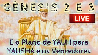 GÊNESIS 2 E 3 REVELAM O PLANO DE YAUH PARA YAUSHA E OS VENCEDORES  LIVE [upl. by Berny]