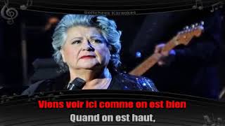 Ginette Reno Un peu plus haut un peu plus loin karaoké réalisé par Softchess YouTube 360p [upl. by Bautram]