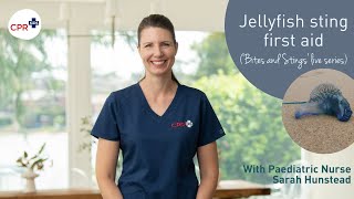 The first aid for jellyfish stings [upl. by Denae]