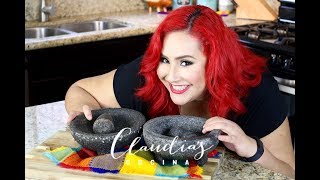 How to Season a Molcajete  Chef Claudias Cocina Tools Ep 1 [upl. by Kreindler]