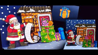 3D Christmas Pop Up Card How To Make 3D Pop Up Christmas Greeting Card DIY Christmas Greeting Card [upl. by Anon]