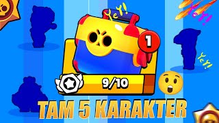 YUH TAM 5 KARAKTER ÇIKTI 😲 Brawl Stars Karakter Çıkartma [upl. by Uriisa272]