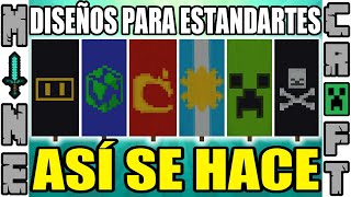 COMO HACER DISEÑOS DE ESTANDARTES EN MINECRAFT [upl. by Nnaaras]