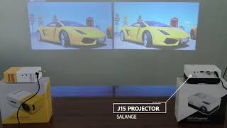 Salange Mini Video Projector J15 VS YG300 LED Projector [upl. by Blayne265]