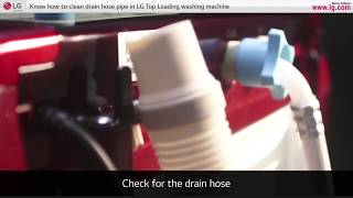 LG Top Load Washer  Drain hose pipe cleaning [upl. by Lelith]