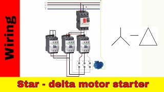 How to wire stardelta motor starter Power and control circuit [upl. by Oiramel655]