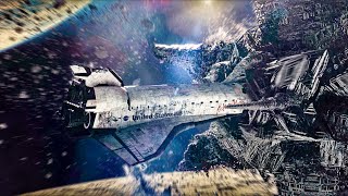 Moonfall Movie Clip  Alien Attacks Space Shuttle 2022 [upl. by Notlim]