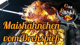 Maishähnchen vom Drehspieß auf dem Broil King Baron 490  GarPunktTV 38  Grill BBQ Rezept [upl. by Lechner255]