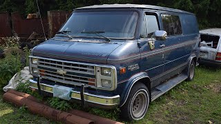 Starting Chevrolet Chevy Van G20 Beauville After 1 Year OM603 1080p [upl. by Adleremse883]