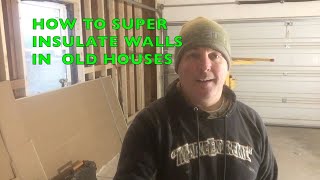 Super insulated wall retrofitremodel [upl. by Nahshun]