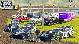 RACE DAY FARMERS RACING SERIES IOWA TRACK  FARMING SIMULATOR 2019 [upl. by Maurili210]