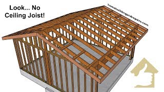 Twocar Garage with Ridge Beam Roof Framing – No Ceiling Joist or Rafter Ties [upl. by Albur449]