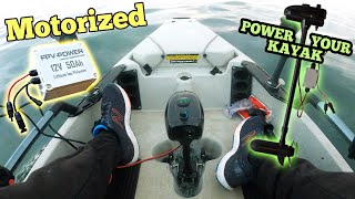 POWER your KAYAK with an ELECTRIC TROLLING MOTOR KIT [upl. by Linis572]