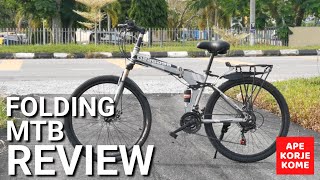 CHEAP MTB REVIEW  Begasso 26quot Folding Mountain Bike [upl. by Elyrad]