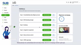 Quick tour Neem een kijkje in het CSRD 6stappenplan op SUB platform [upl. by Anaid]