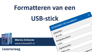 Een USBstick formatteren [upl. by Noneek497]