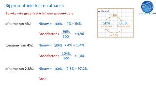 Groeifactor berekenen  wiskunde TV [upl. by Hellene]