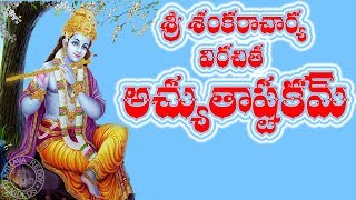 ACHYUTASTAKAM WITH TELUGU LYRICS amp MEANING [upl. by Aihsenyt]