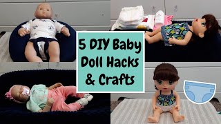 5 DIY Baby Doll Hacks And Crafts  Crib Changing Table Carrier amp More [upl. by Runkel57]