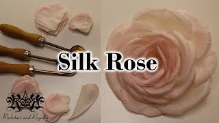 Making A Hand Tooled Silk Rose  Rockstars and Royalty [upl. by Hsima]