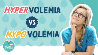 Hypervolemia Vs Hypovolemia  Causes  Signs amp Symptoms  Nursing Intervention [upl. by Lovering]