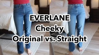 EVERLANE Original Cheeky vs Cheeky Straight Jeans [upl. by Haida]