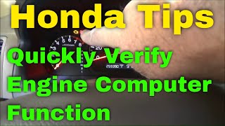 Honda Tips How to Quickly Verify Engine Control Module ECM Function No Scan Tool [upl. by Enylhsa]