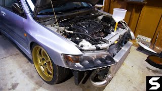 How to change an Evos Timing Belt 4G63  in car [upl. by Bendicta742]