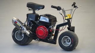 Homemade 200cc Mini MOTORCYCLE of GOKART TIRES [upl. by Aianat]