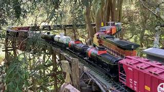 Garden Railroad at the Morris Arboretum  Harvest Trains  Fall 2021 [upl. by Zoara933]