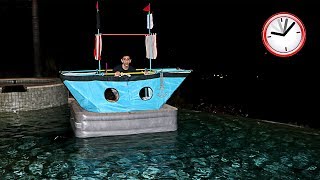 SCARY OVERNIGHT CHALLENGE ALONE IN A BOAT WTF  FaZe Rug [upl. by Leslee578]