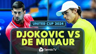 Alex De Minaur STUNS Novak Djokovic  United Cup 2024 Match Highlights [upl. by Innis]