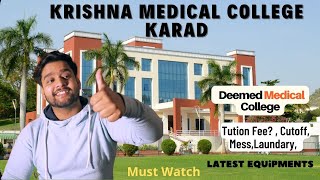 Krishna Institute of Medical Sciences Karad  Maharastra MBBS College  Admission Fees Cutoff [upl. by Latsyc]