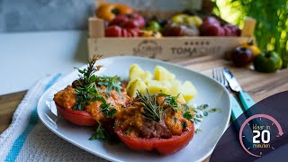 Gevulde tomaten met aardappeltjes  Klaar in 20 minuten [upl. by Erin]