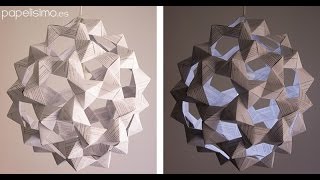 Lámpara de papel origami icosaedro truncado [upl. by Jedlicka159]