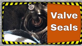 Valve stem seals replacement Diesel with Head ON [upl. by Aveneg365]