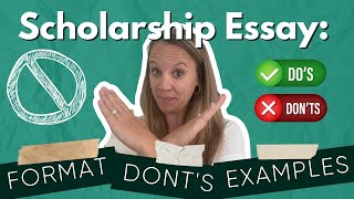 Scholarship Essay Format Examples and Donts [upl. by Patsy]