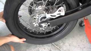 Removing the rear wheel on a Yamaha Wr250x [upl. by Ahsienahs]