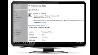 How to UpdateInstall Windows 10 Latest Version 1803 April 2018 [upl. by Ablem]