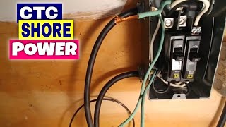 SHORE POWER INSTALLATION camper van life cargo trailer camper conversion [upl. by Ahsiam]