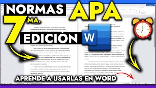 Cómo usar las Normas APA en WORD 7ma Edición  NORMAS APA ULTIMA EDICION [upl. by Manvel]