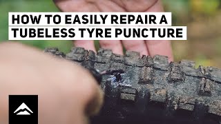 How to EASILY repair a tubeless tyre puncture on the trail  Fix leaks FAST [upl. by Thad]