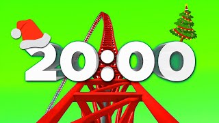 20 Minute Timer CHRISTMAS COASTER 🎢🎄 [upl. by Akcinahs]