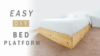 Easy DIY Bed Platform with plans  How To Make [upl. by Ahsir293]