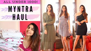 MYNTRA DRESSES HAUL  Dresses Under 1000  Affordable Myntra Haul [upl. by Premer]