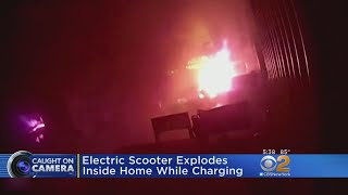 Watch Electric Scooter Explodes Inside Home While Charging [upl. by Coben]