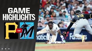 Pirates vs Marlins Game Highlights 32824  MLB Highlights [upl. by Laddie462]