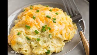 Cheesy Make Ahead Mashed Potatoes Recipe [upl. by Ulrika362]