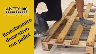 Rivestimento parete in legno da riciclo pallet 12 Wall for tools with pallets Diy [upl. by Stesha]